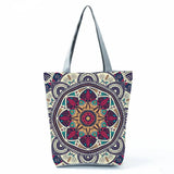 Flower Printing Eco Tote Bag Harajuku Style Handbag