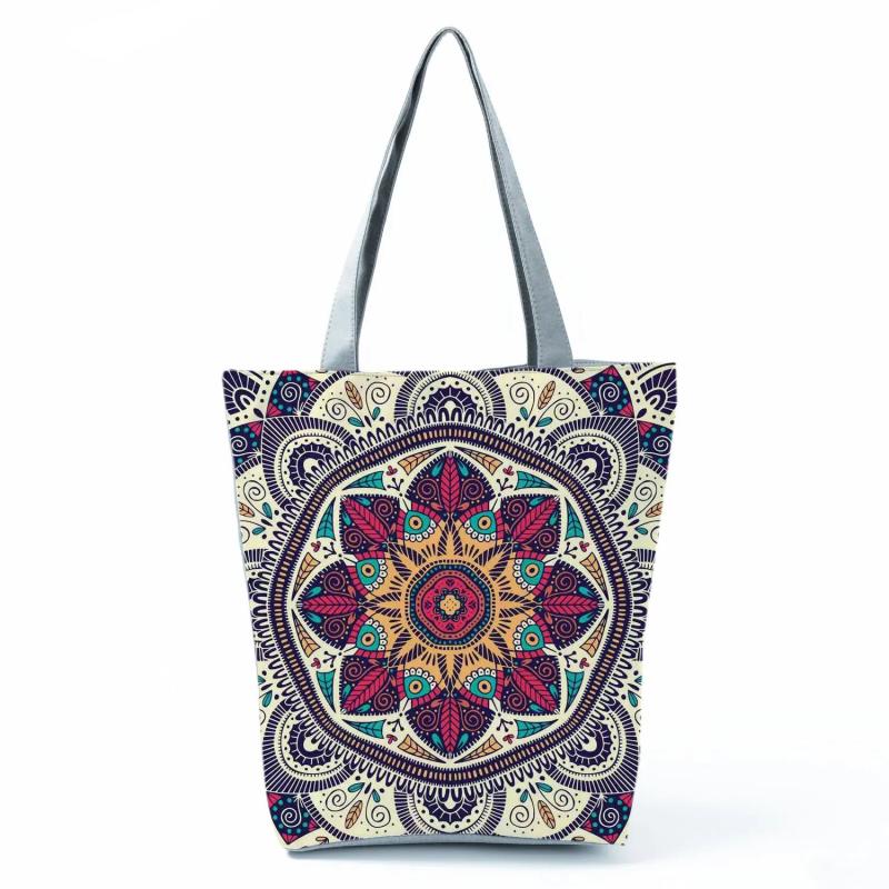 Flower Printing Eco Tote Bag Harajuku Style Handbag