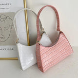 Crocodile Pattern Shoulder Bag Retro Casual Bag Female Leather