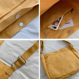 Large Capacity Canvas Shoulder Bags Female Handbags Cotton Cloth Crossbody Bag