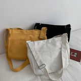 Large Capacity Canvas Shoulder Bags Female Handbags Cotton Cloth Crossbody Bag
