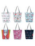 High Capacity Travel Beach Bag Cartoon Nurse Pill Printed Female Bag
