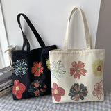 Women Canvas Shopping Bags Eco Friendly Reusable Handbags Large Capacity