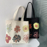 Women Canvas Shopping Bags Eco Friendly Reusable Handbags Large Capacity
