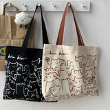 Women Canvas Shopping Bags Eco Reusable Large Capacity Handbags