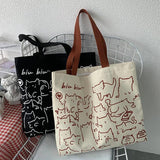 Women Canvas Shopping Bags Eco Reusable Large Capacity Handbags