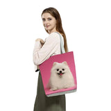 Dog Print Women Shoulder Bag High Capacity Shopping Bag