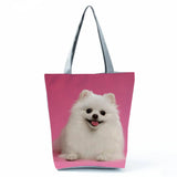 Dog Print Women Shoulder Bag High Capacity Shopping Bag