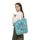 Floral Print Tote Bag for Women High Capacity Travel Beach Outdoor