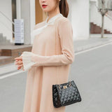 Women's Crossbody Money Bag Checkered Satchel Casual Shoulder Bag
