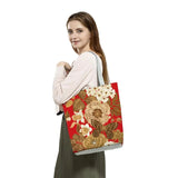 Floral Print Tote Casual Travel Handbag Eco Shopping Bag