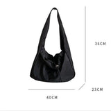 Nylon Bucket Shoulder Bag Tote Purse Handbag