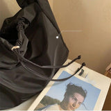 Nylon Bucket Shoulder Bag Tote Purse Handbag