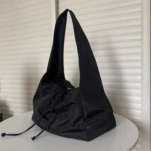 Nylon Bucket Shoulder Bag Tote Purse Handbag