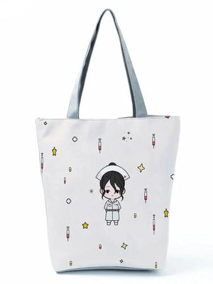 Hot Nurse Printed Shoulder Bag Eco Reusable High Capacity Lunch Box