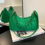 Women Chain Shoulder Bags Down Cotton Padded Quilted Tote Bag
