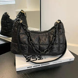 Women Chain Shoulder Bags Down Cotton Padded Quilted Tote Bag