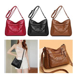 PU Leather Shoulder Bag Large Capacity Adjustable Travel Bag Lady
