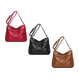 PU Leather Shoulder Bag Large Capacity Adjustable Travel Bag Lady