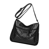 PU Leather Shoulder Bag Large Capacity Adjustable Travel Bag Lady