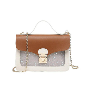 Women Shoulder Bag Mini Small Square Pack Star Sequin Messenger Crossbody Bag