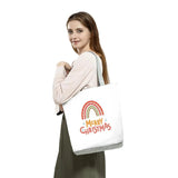 Rainbow Printed Shoulder Bags Teacher Handbags For Women Eco Reusable Totes Bag