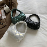 Lady Pillow Underarm Bag Shoulder Purse Bags Winter Zipper Handbag Clutch