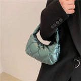 Lady Pillow Underarm Bag Shoulder Purse Bags Winter Zipper Handbag Clutch