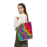 Rainbow Shoulder Bag Ladies Print Handbags Eco Reusable Shopping Bag