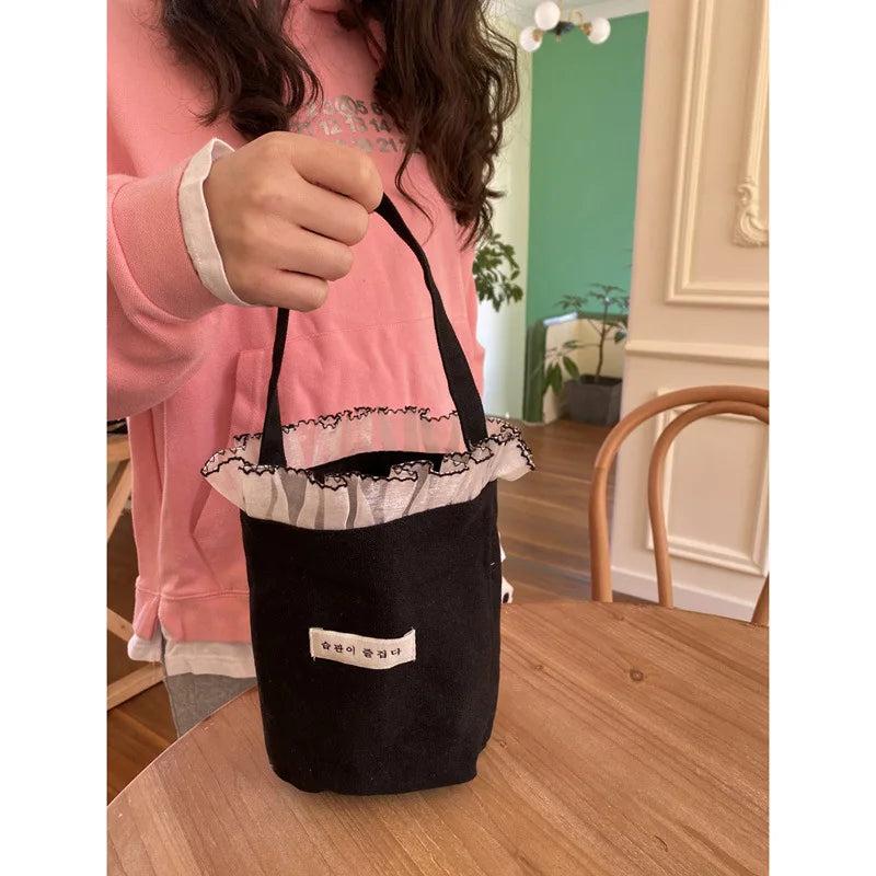 Lace Small Handbag Cup Bag Women Purses and Handbags