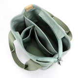 Canvas Shoulder Bag Women Casual Tote Travel Handbags Zipper Large Capacity