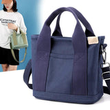 Canvas Shoulder Bag Women Casual Tote Travel Handbags Zipper Large Capacity