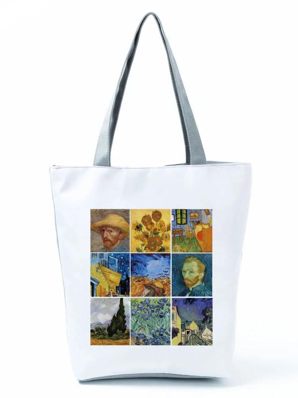Van Gogh Oil Painting Tote Bag High Capacity Shopper Bag