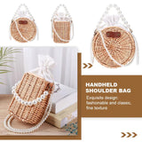 Woven Circle Chain Crossbody Bag Messenger Pack