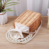 Woven Circle Chain Crossbody Bag Messenger Pack