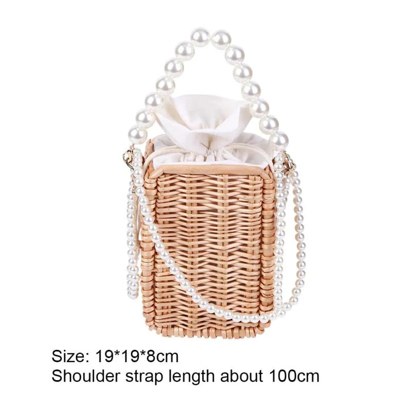 Woven Circle Chain Crossbody Bag Messenger Pack