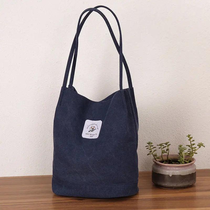 Canvas Bucket Bag Art Retro Shoulder Bag
