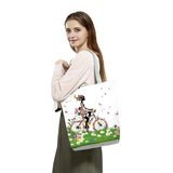 Eco Reusable Shopping Bags Women Large Tote Bags Handbags Pattern Shoulder Bag