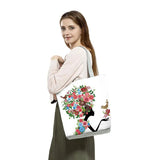 Eco Reusable Shopping Bags Women Large Tote Bags Handbags Pattern Shoulder Bag