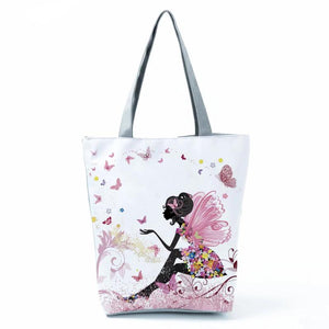 Eco Reusable Shopping Bags Women Large Tote Bags Handbags Pattern Shoulder Bag