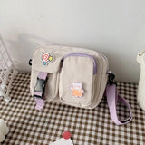 Women Canvas Crossbody Bags Small Shoulder Messenger Bag Students Flap Handbags