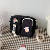 Women Canvas Crossbody Bags Small Shoulder Messenger Bag Students Flap Handbags