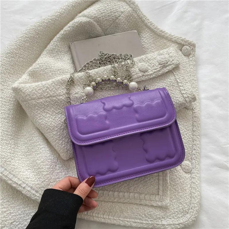 Mini Bag Pearl Chain Bag Portable Lipstick Pack Crossbody Bag