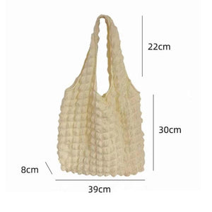 Cloud Bubble Flower Women's Shoulder Bag Canvas Handbag