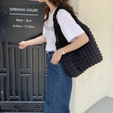 Cloud Bubble Flower Women's Shoulder Bag Canvas Handbag
