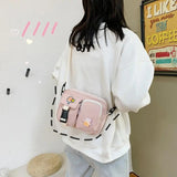 Canvas Crossbody Bags for Women Small Shoulder Messenger Bag