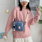Canvas Crossbody Bags for Women Small Shoulder Messenger Bag