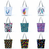 Feather Print Women's Shoulder Bag