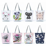 Cute Koala Print Women's Shoulder Tote Bag High Capacity