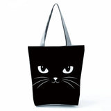 Cat Print Animal Art Painting Shopper Bag for Boutique Travel